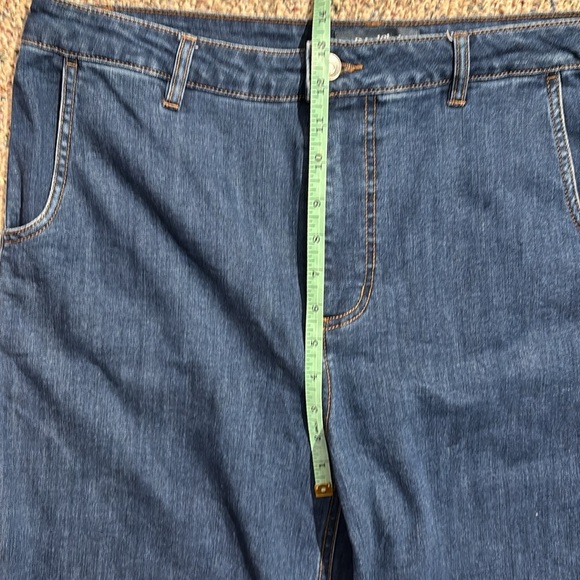 ModCloth The Grier Wide Leg Flare Jeans Ultra High Rise 90s Sz 16 Retro Vintage - Picture 13 of 14